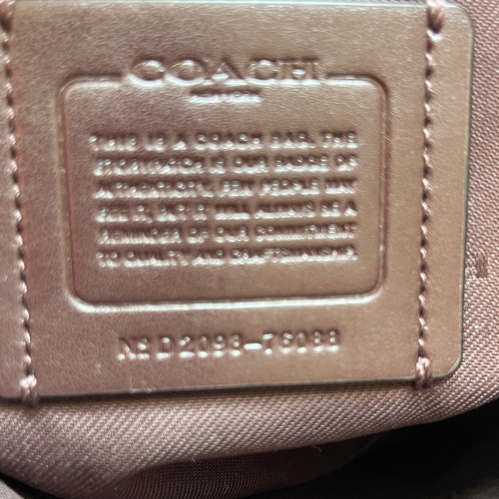 Coach Teal and Black Leather Shoulder Bag - Picture 6 of 6